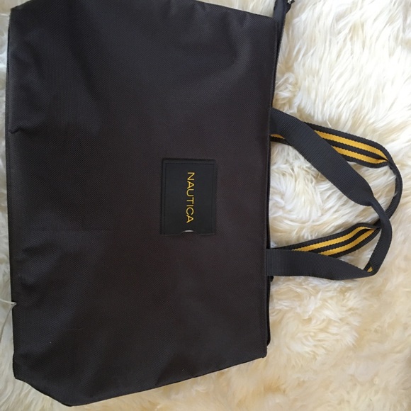 Nautica Grey and Yellow Tote - Picture 3 of 10